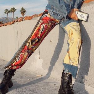 Vintage Levi 501 custom embroidered jeans